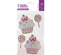4 Stickers Strass Theme Gourmandise 95x115