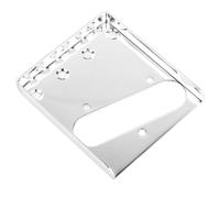 4 String Electric Guitar Bridge Plate | Intonation Adjustment & Decorative Metal Design | Fits Standard Guitars for Protection/Performance (GA393 Silver)