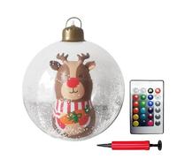 4 styles de boules de Noël gonflables de 61 cm, boules de Noël lumineuses, avec télécommande, PVC, étanche, Père Noël, bonhomme de neige, cerf, boule de Noël géante, jardin, pelouse, décorations de