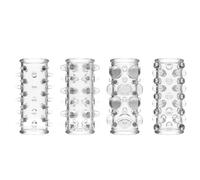 4 styles de silicone transparent hommes manchon de pénis stimulation du point g manchon de coq anneau de retard rallonge de pénis réutilisable pour jouets sexuels pour adultes