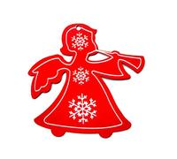 4 Styles D'ornements 'Arbre De Noël en Métal Décor 'Anges Décorations Suspendues 'Angle Femmes avec Trompette Flocons Neige Ornements Décoration Artisanat en Métal pour Décor Fête
