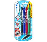 Pilot Pen – Roller effaçable – FriXion Ball Clicker 0.7 – Pointe moyenne – Noir/Bleu/Rouge/Vert