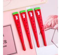 4 Stylos À Gel Cochon Pastèque Mignon Kawaii, Fournitures Scolaires Et De Bureau Pour Étudiants, Papeterie Créative Douce Et Mignonne