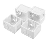 4 supports blancs pour store vertical, fixation boîtier, rail sup.