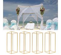 4 supports de fleurs pour le mariage, supports de fleurs en or, supports de fleurs décoratifs pour la pièce maîtresse du mariage DescriptionUne célébration de mariage réussie ne peut être complète san