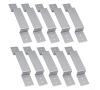 4 supports de poteau de 100 mm avec clips anti-hochet pour une stabilité complète de la clôture