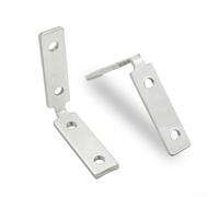 4 supports en aluminium en forme de L conçus pour une fixation à angle droit et une fixation ferme sur des surfaces en bois ou murales dans les applications de meubles
