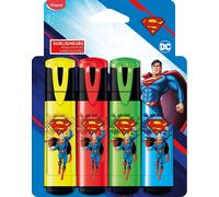 - 4 Surligneurs Superman Aux Couleurs Éclatantes - Pointe Biseautée - Surligneurs Longue Durée Pour Usage Scolaire Et Professionnel - Jaune + Rouge + Vert + Bleu[Z523]