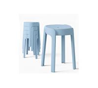 4 Tabourets Gigognes empilables BM HOME TAB-BLEU-PASTEL en plastique, légers pour la maison salle de classe, cuisine, jardin