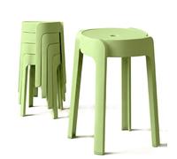 4 Tabourets Gigognes empilables BM HOME TAB-VERT en plastique, légers pour la maison, salle de classe, cuisine, jardin