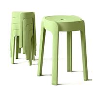 4 Tabourets Gigognes empilables BM Home Tab-Vert en Plastique, légers pour la Maison, Salle de uisine, Jardin