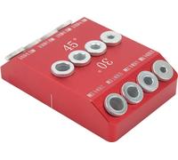 4 tailles Guide de perçage pour trous de poche Gabarit Haute dureté Portable Simple Opération Gabarit de perçage 30 45 90 Degrés Rouge