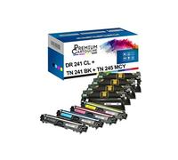 PREMIUM CARTOUCHE - 4 Tambours DR-241CL + 4 Toners TN-241 245 - Compatible pour Brother HL-3140CW 3142CW 3150CDW 3150CDN 3152CDW 317 Tambour + Toner