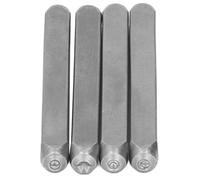 4 tampons métalliques |Dur, traité thermiquement |pour Bijoux/Cuir