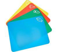 4 Tapis De Découpe Flexibles Avec Code Couleur, Assortis, 35 Cm X 30 Cm