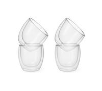 4 tasses à expresso - double paroi - 80 ml