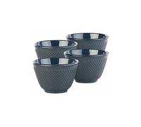 Rosenstein & Söhne Set de 4 tasses à thé style Arare japonais Noir