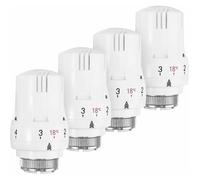 4 Têtes Thermostatiques Radiateur M30x1.5, Robinet Valve Régulation Température Chauffage HBCL