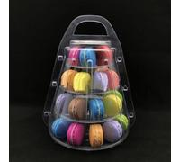 4 Tier Round Macaron Tower Clear Cake Stand