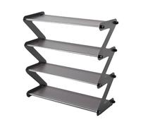4 Tier Shoe Rack Holder, Sturdy Narrow Shoe Shelf, Waterproof Space-Saving | Stackable Footwear Storage for Crowded Entryways, Narrow Closets, Small Bedrooms, Dorm Rooms, Tiny Apartments, Tight Sp