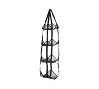 4-Tier Wall Ball Storage Rack 80cm Mesh Organizer(Four Black) | Vertical 4-tier design, saves floor space, fits garage corner, keeps balls visible, easy wall mount