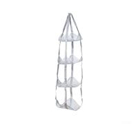4-Tier Wall Ball Storage Rack 80cm Mesh Organizer(Four Gray) | Vertical 4-tier design, saves floor space, fits garage corner, keeps balls visible, easy wall mount