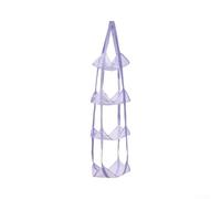 4-Tier Wall Ball Storage Rack 80cm Mesh Organizer(Four Purple) | Vertical 4-tier design, saves floor space, fits garage corner, keeps balls visible, easy wall mount