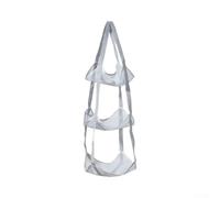 4-Tier Wall Ball Storage Rack 80cm Mesh Organizer(Gray) | Vertical 4-tier design, saves floor space, fits garage corner, keeps balls visible, easy wall mount