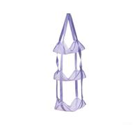 4-Tier Wall Ball Storage Rack 80cm Mesh Organizer(Purple) | Vertical 4-tier design, saves floor space, fits garage corner, keeps balls visible, easy wall mount