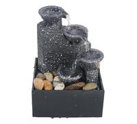 4 Tier Waterfall Fountain - Tabletop Indoor Water with LED Lights, Desk Home Office Meditation | Relaxation Decoration Use, Indoor Waterfall Fountain, Desktop Water Feature, Tabletop Fountains Decor