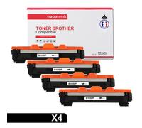 4 Toner pour Brother TN 1050 Black 1000 Pages avec Brother L-1110 1110E 1110R 1112 1112E 1112R 1210W 1212W, MFC-1810 1810E 1810R 1815R 1910W, DCP-1510 1510E 1510R 1512 1512E 1512R 1610W 1612W; Fuji Xe