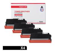 4 Toner pour Brother TN 3390 Black 12000 Pages avec Brother L-6180DW 6180DWT, MFC-8950DW 8950DWT, DCP-8250