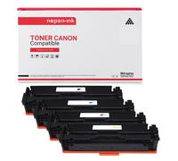 4 Toner pour CANON 045 BK (CF400X) + 045 C (CF401X) + 045 Y (CF403X) + 045 M (CF402X) Black + Cyan + Magenta + Jaune BK:2800 CMY:2300 Pages avec Canon i-SENSYS LBP-610 Series Canon i-SENSYS LBP-611 Cn