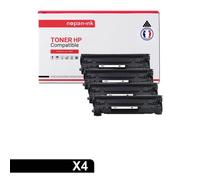 4 Toner pour HP CB435A Black 2500 Pages avec P LaserJet Pro M1120 P LaserJet Pro M1120MFP P LaserJet Pro M1130 P LaserJet Pro M1210 P LaserJet Pro M1212nf P LaserJet Pro M1522 P LaserJet Pro M1522F P