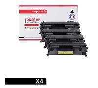 TONER CF280A 80A CF280A 80A Noir x 4 Compatible pour HP- P LaserJet P2035N P LaserJet Pro 400 M401a P LaserJet Pro 400 M401d P LaserJet Pro 400