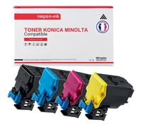 4 Toner pour KONICA MINOLTA TNP-22 Black + Cyan + Magenta + Jaune 5200/Black-4600/COULEUR Pages avec Konica Minolta Bizhub C35, 35 P