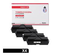 TONER TK1100 TK1130 TK1140 TK1100 TK1130 TK1140 Noir x 4 Compatible pour KYOCERA-NOPAN-INK Kyocera FS-1110 Kyocera 1024MFP Kyocera 1124MFP Kyocera 1130MFP Kyocera 1030MFP Kyocera 1035MFP DP Kyocera 11