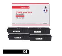 4 Toner pour KYOCERA TK120 Black 7200 Pages avec Kyocera FS-1030 D Kyocera FS-1030 DN