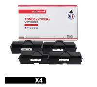 4 Toner pour KYOCERA TK130 Black 7200 Pages avec Kyocera FS-1028 MFP Kyocera FS-1028 MFP DP Kyocera FS-1128 MFP Kyocera FS-1300 Kyocera FS-1300 Arztdrucker Kyocera FS-1300 D Kyocera FS-1300 DN Kyocera