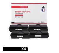 TONER TK140 TK140 Noir x 4 Compatible pour KYOCERA- Kyocera FS-1100 Kyocera FS-1100 Arztdrucker Kyocera FS-1100 N Kyocera FS-1100 TN