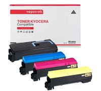 4 Toner pour KYOCERA TK540K Black + Cyan + Magenta + Jaune BK:5000 CMY:4000 Pages avec Kyocera FS-C 5100 DN