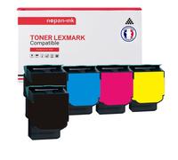 4 Toner pour LEXMARK CS417 CS517 Black + Cyan + Magenta + Jaune 6000 Pages avec CS417DN CX417DE CX517DE CS517DE