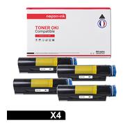 4 Toner pour OKI 44574702 Black 3000 Pages avec OKI B411 OKI B411D OKI B411DN OKI B431 OKI B431D OKI B431DN MB461 MFP OKI MB471 MFP OKI MB471W MFP OKI MB471DNW MFP OKI MB491 MFP OKI MB491DN MFP