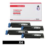 4 Toner pour OKI 45807106 Black 7000 Pages avec OKI B 412 DN OKI B 432 DN OKI B 512 DN OKI MB 472 dnw OKI MB 492 dn OKI MB 562 dnw