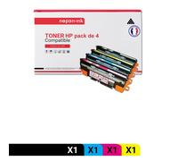 TONER Q2670A 308A + Q2671A 309A + Q2673A 309A + Q2672A 309A Q2670A 308A + Q2671A 309A + Q2673A Noir + Cyan + Magenta + Jaune x 4 Compatible pour P- P