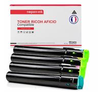 TONER 842061 842061 + 842064 + 842063 + 842062 Noir + Yellow + Magenta + Jaune x 4 Compatible pour RICOH AFICIO-NOPAN-INK Rico Aficio MP C 2051 Rico Aficio MP C 2051 AD Rico Aficio MP C 2551 Rico Afic