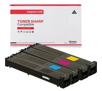 TONER MX-27GTBA MX-27GTBA + MX-27GTCA + MX-27GTMA + MX-27GTYA Noir + Cyan + Magenta + Yellow x 4 Compatible pour SHARP- Sarp MX-2300 N MX-2700 N