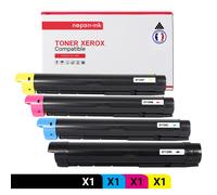 4 Toner pour XEROX 006R01457 Black + Cyan + Magenta + Jaune BK:22000 CMY:15000 Pages avec Xerox WC 7120 7125 7220 7220 i 7225 7225 i - WorkCentre 7120 7120 S 7120 Series 7125 7125 T 7220 7220 i 7225 7