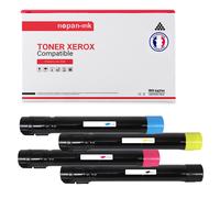 4 Toner pour XEROX 006R01513 Black + Cyan + Magenta + Jaune BK:26000 CMY:15000 Pages avec Xerox WC 7525 7530 7535 7830 7830 i 7835 7835 i 7845 7845 i 7855 - Xerox WorkCentre 7525 7530 7535 7545 7556 7