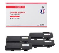 4 Toner pour XEROX 106R02232 Black + Cyan + Magenta + Jaune BK:8000 CMY:6000 Pages avec Xerox Paser 6600 Series 6600 dn 6600 dnm 6600 n - Xerox WC 6605 Series 6605 dn 6605 n - Xerox WorkCentre 6605 Se